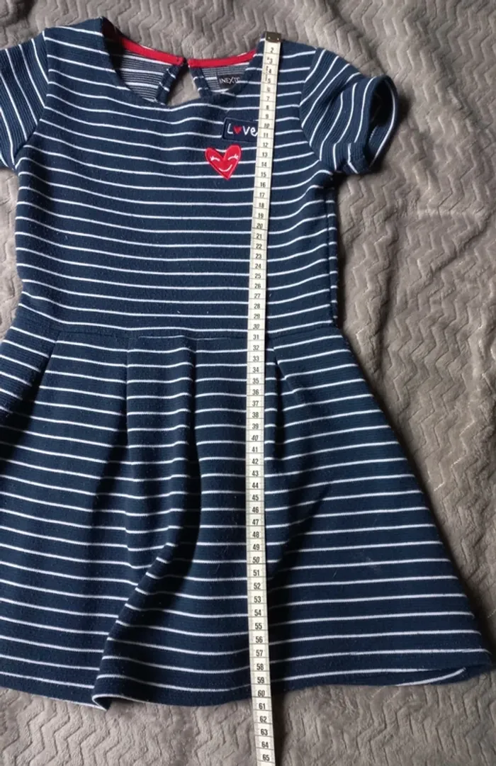 Robe marine rayé blanc t 6 - photo numéro 4