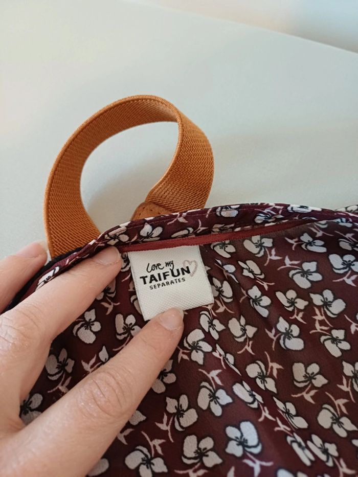 Blouse bordeaux chic Taifun taille L 40 - photo numéro 10