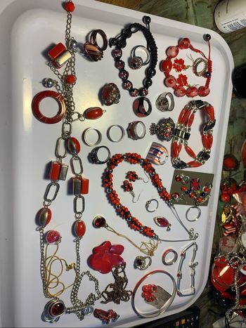 Gros lot bijoux rouges (voir descriptif)