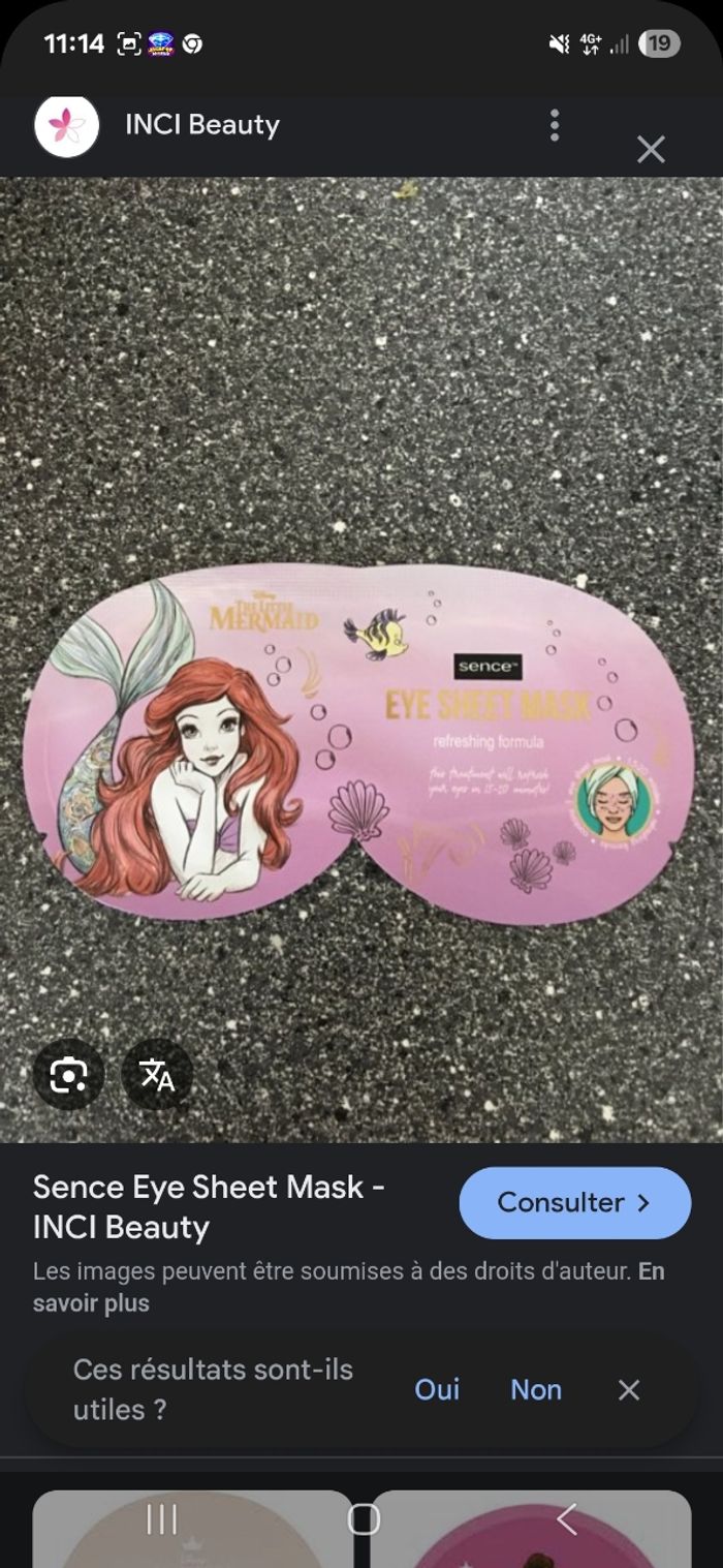 Masque la petite sirene