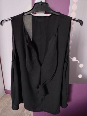 Blouse sans manches noire Zara
