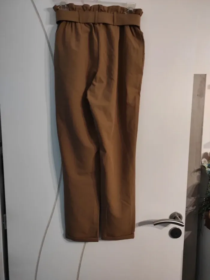 Pantalon femme marron Kiabi taille S - photo numéro 3