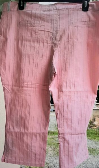 Pantacourt toile rayé grande taille