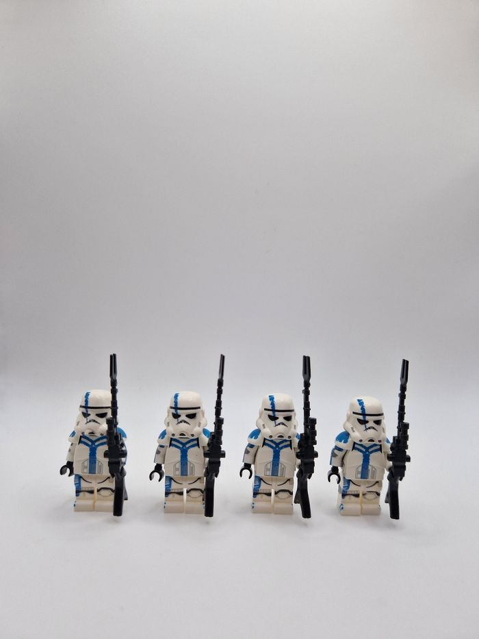 Figurines type lego 4 commander stormtroopers star wars