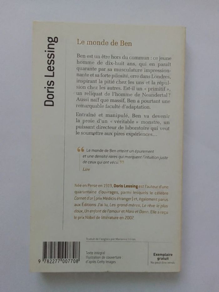 Doris Lessing - Le monde de Ben - photo numéro 2