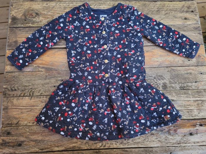 Superbe robe Petit Bateau 🚢 molletonnée, chaude, 2 ans = 24 mois