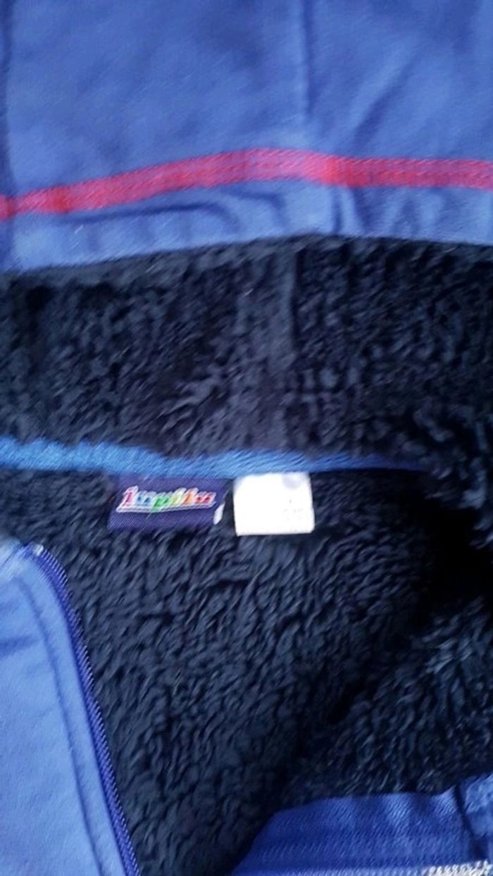 Veste hiver avec intérieur moumoute bleu taille 2 à 4 ans - photo numéro 3