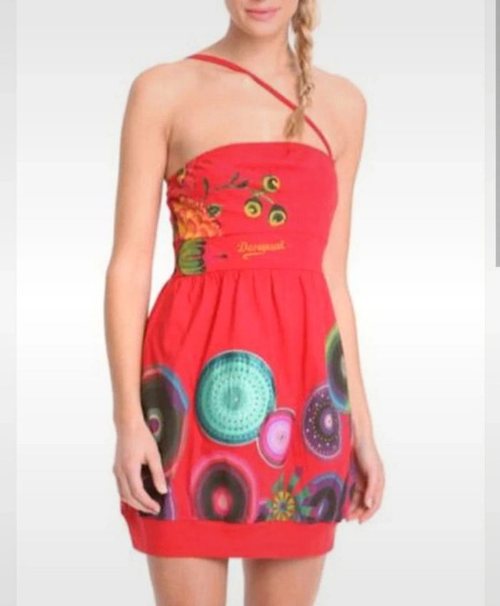 Robe courte rouge Desigual - taille M - neuve - photo numéro 7