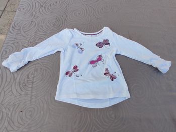 Haut manches longues motif papillons 12 mois