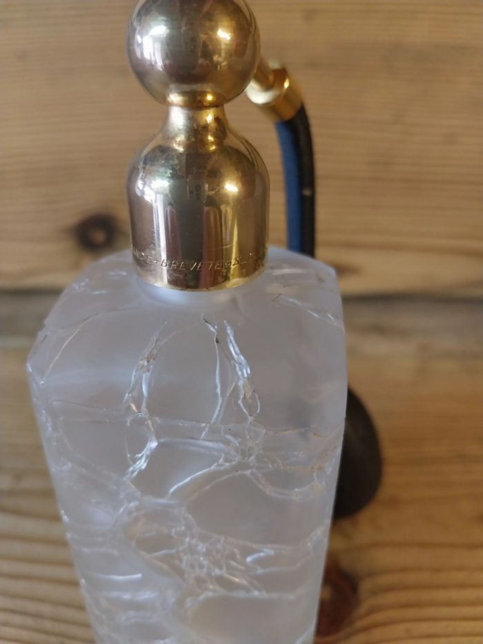 Ancien vaporisateur en verre craqueler Marcel Franck Made in France - photo numéro 4