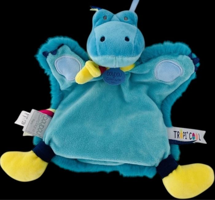 ❤️ B5270 DOUDOU ET COMPAGNIE Marionnette Croco Vert Bleu Tropi'cool Crocodile