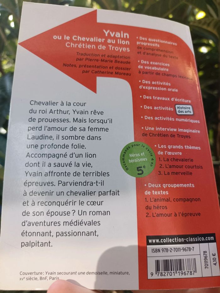 Livre Yvain ou le chevalier au lion. Chrétien de Troyes. - photo numéro 5