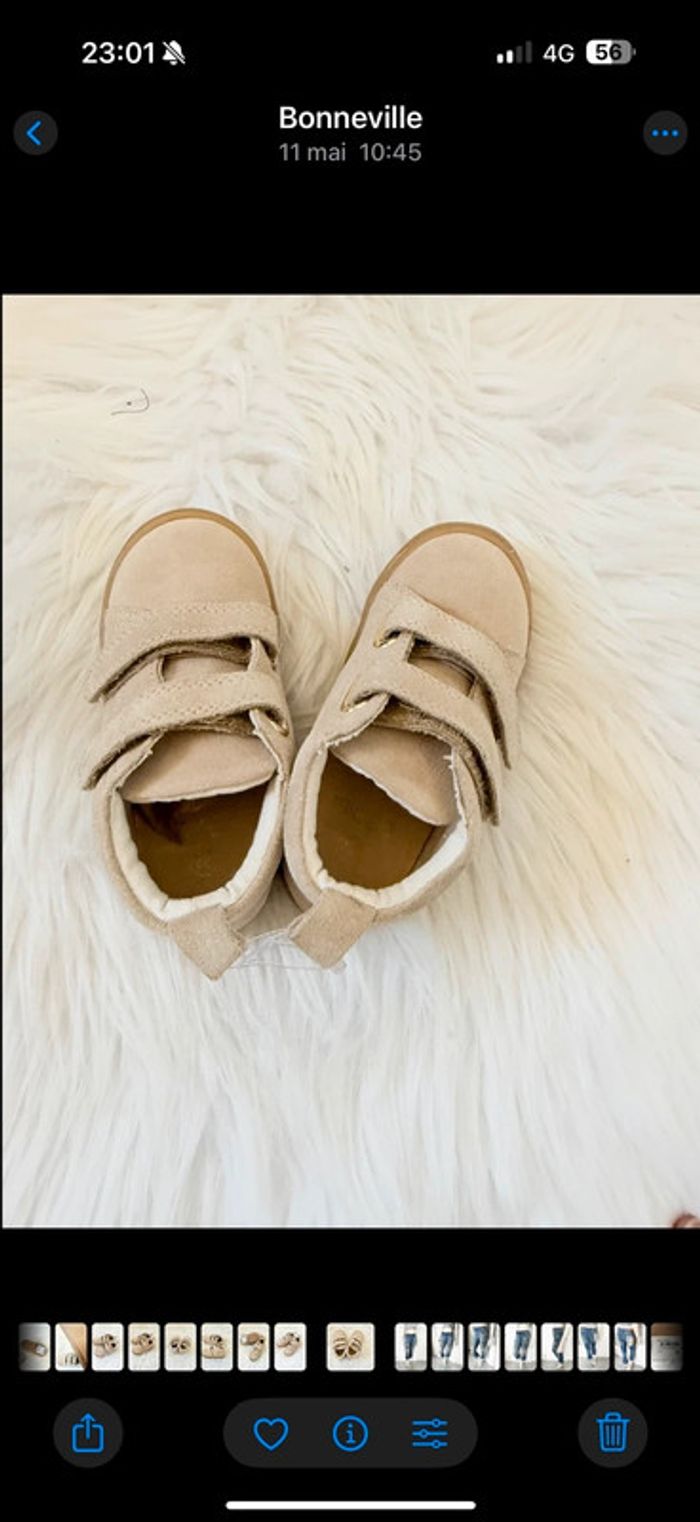 Chaussures bébé Obaïbi / Okaïdi – Taille 22 – beige – Neuf avec étiquette - photo numéro 7
