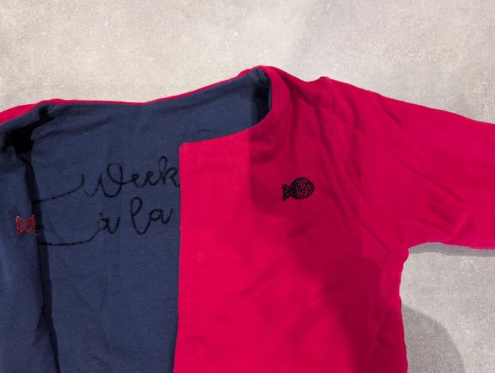 Gilet week-end à la mer réversible 6 mois