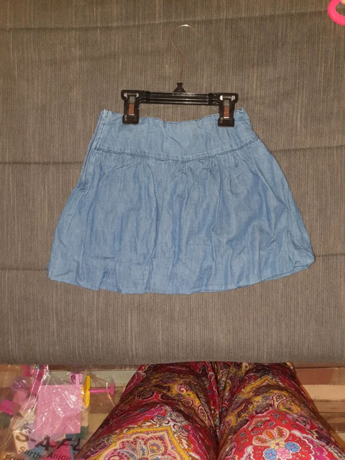 Jupe bleu jeans boule vertbaudet - photo numéro 3