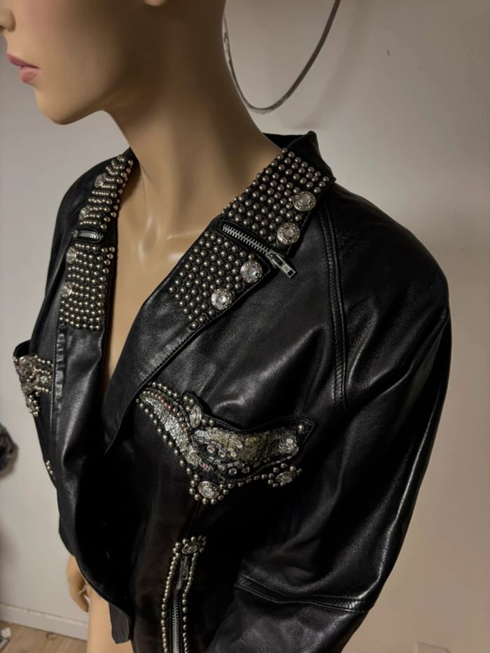 Magnifique perfecto les terribles en cuir fait sur mesure - photo numéro 11