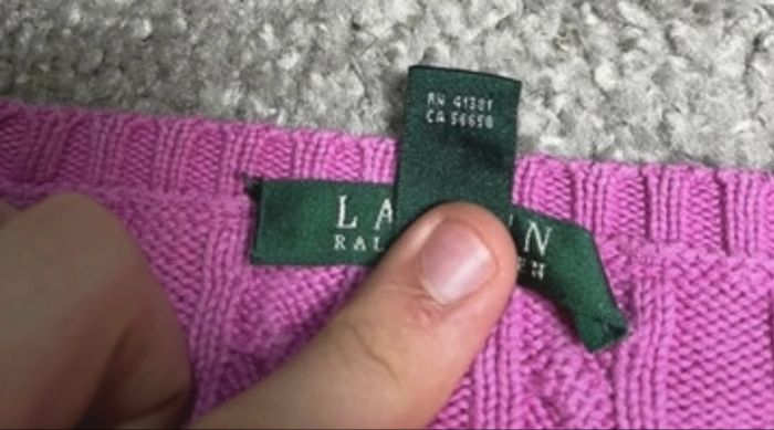 🩷 Pull Ralph Lauren Neuf Torsadé Rose Col V Taille L/40 - 100% Coton - photo numéro 7