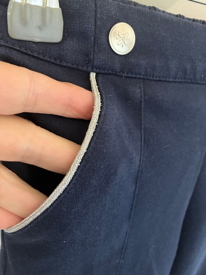 Pantalon chic bleu marine fille 8 ans sergent major - photo numéro 3