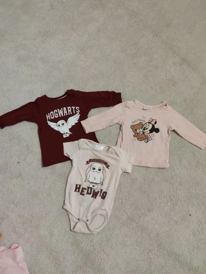 Lots de 3 hauts bébé fille