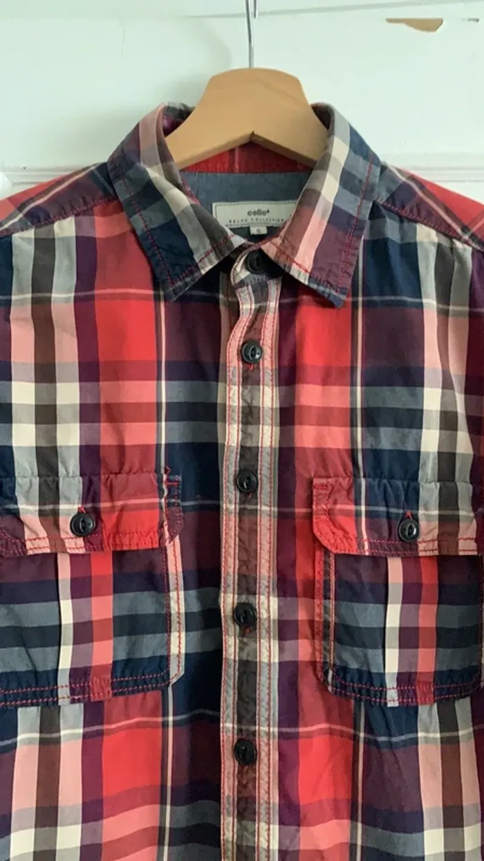 Chemise à carreaux homme T.S - photo numéro 2
