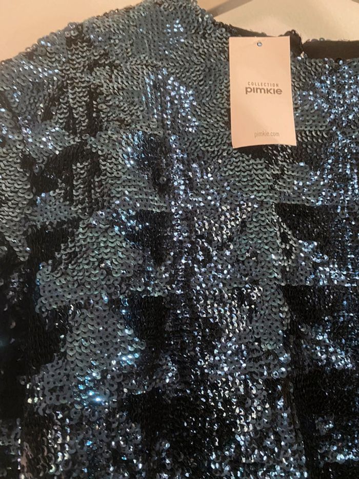 Superbe haut top Pinkie sequins Taille S Neuf - photo numéro 2