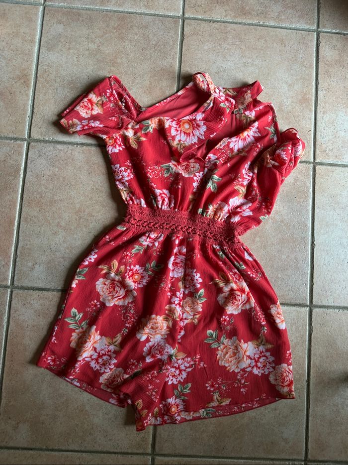 Combishort fleuris rose Asimu Taille 38 - photo numéro 2