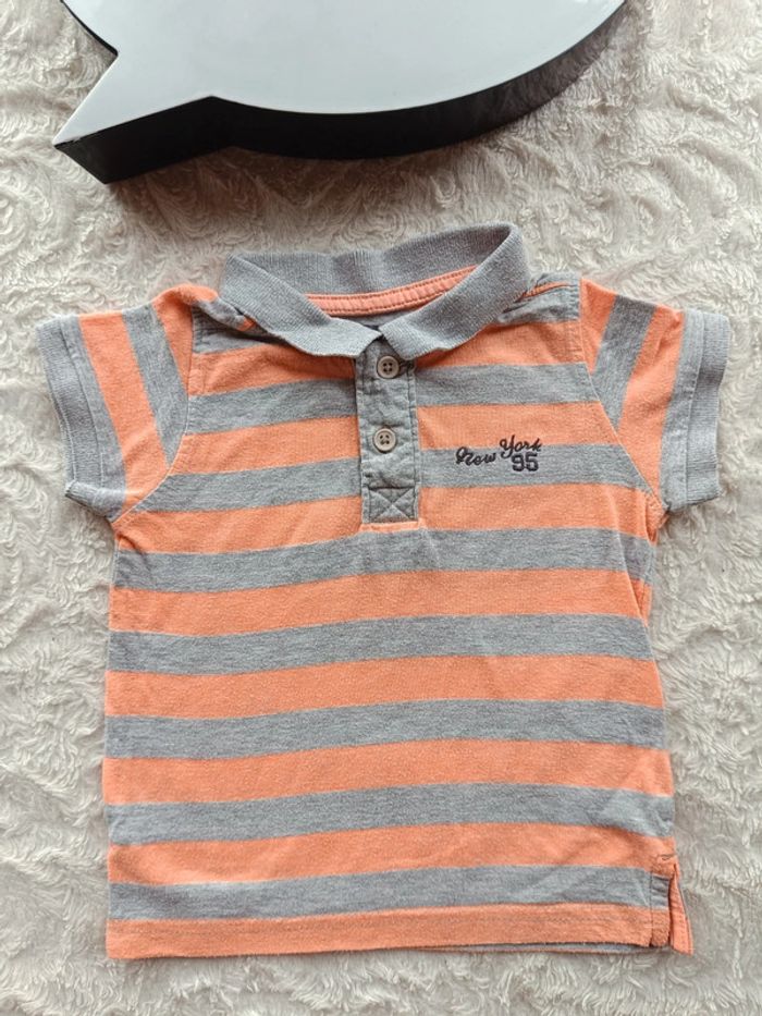 Polo tee shirt manches courtes rayé Garçon 2 ans New York In Extenso - photo numéro 2