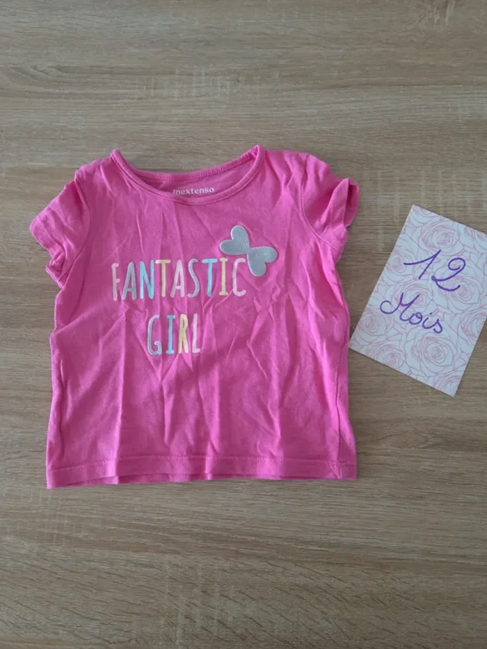 Tshirt fantastic girl 12 mois