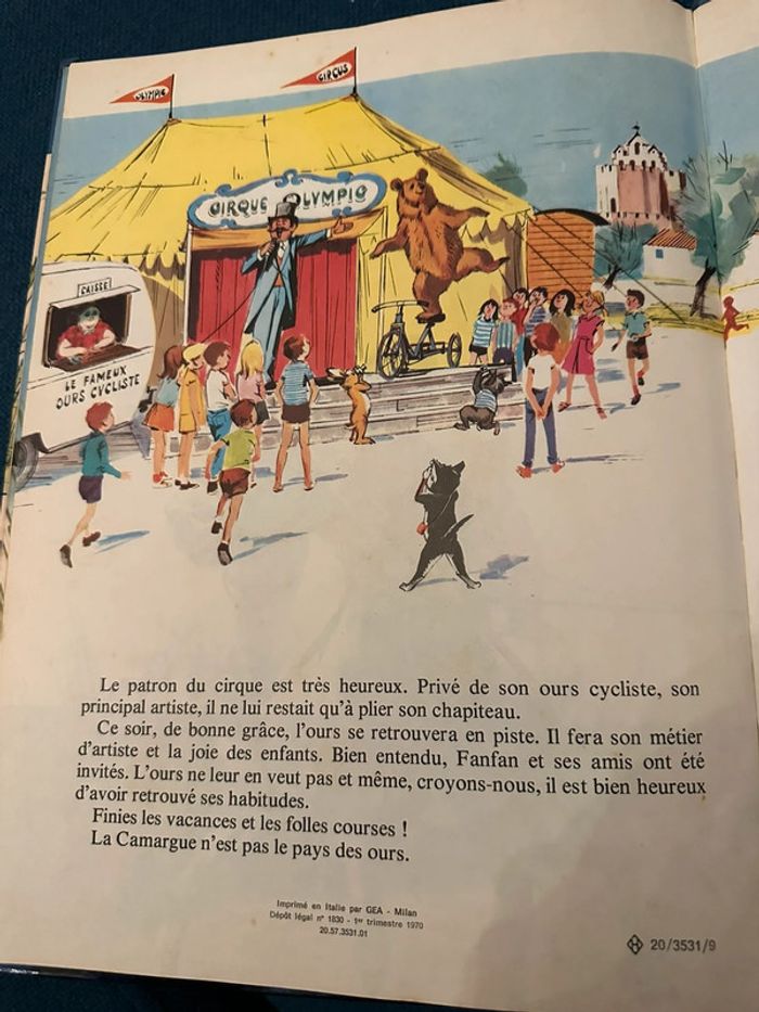 1970 Livre ancien Fanfan et l’ours de Camargue Pierre Probst Grands albums Hachette - photo numéro 3