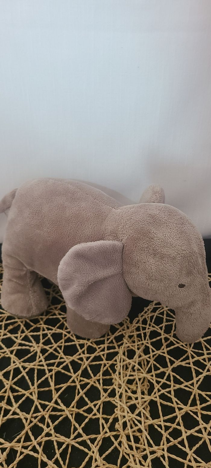 Peluche éléphant JACADI Un voyage en Afrique gris - photo numéro 3