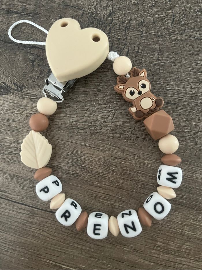 Attache tétine personnalisée Biche Cerf - photo numéro 2