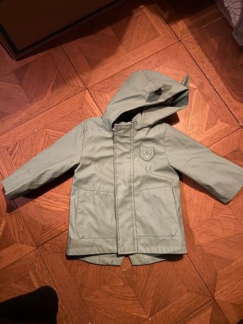 Parka gomme à capuche ludique tigre pour bébé garçon