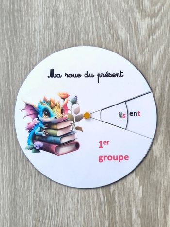 Ma roue du verbe être au présent écriture DYS