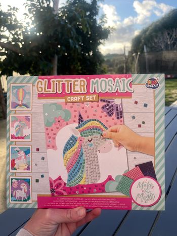 Glitter mosaic licorne