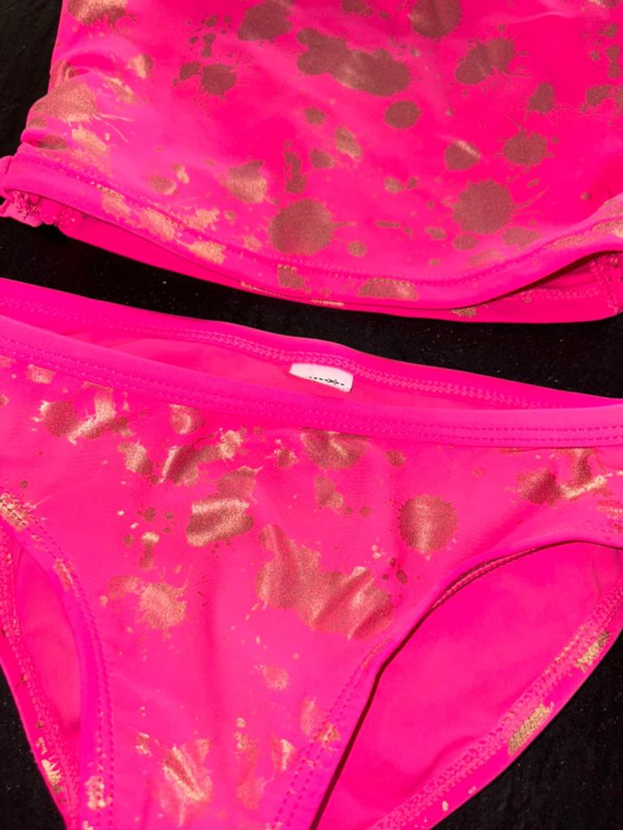 Maillot de bain fille rose tankini 4/5 ans - photo numéro 2
