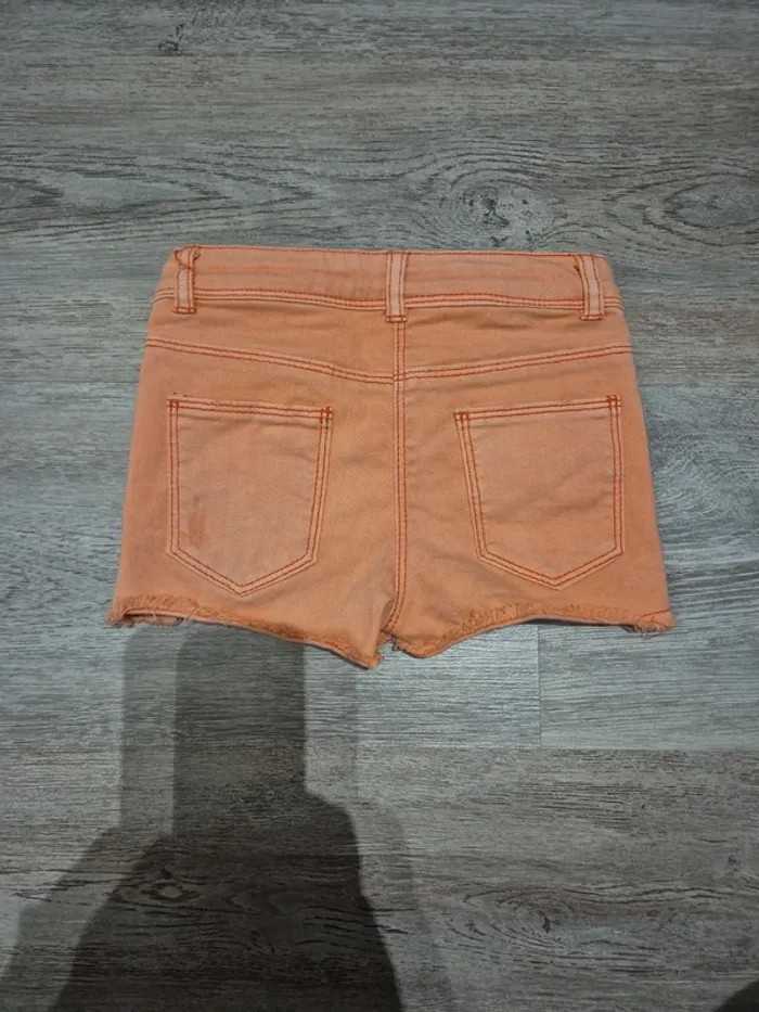 Short en jean orange - photo numéro 2