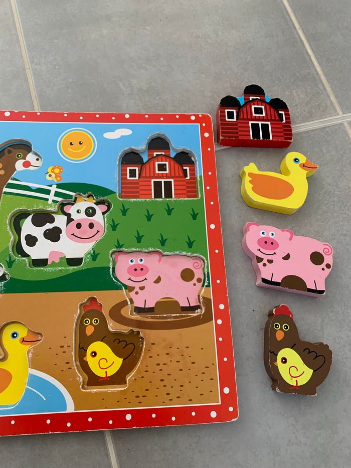 Puzzle bois 1er âge ferme - photo numéro 2