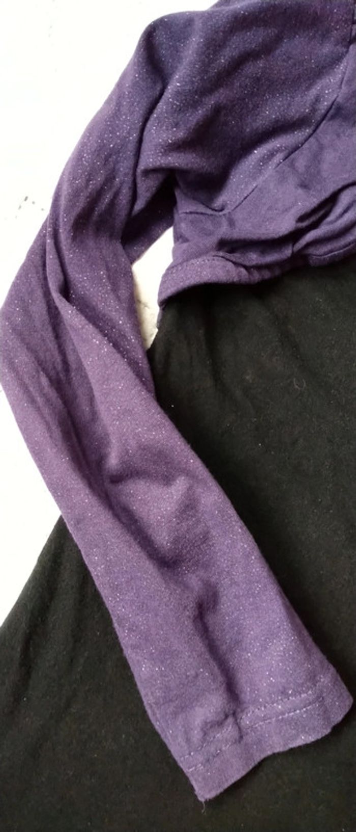 Tee-shirt boléro 2 en 1 de fête noir violet fille 7 ans zeeman - photo numéro 8