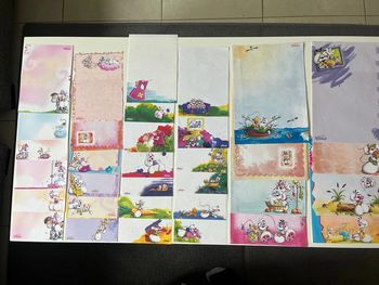 Lot de 33 feuilles Diddl - A4 et A5 - blanches et couleurs