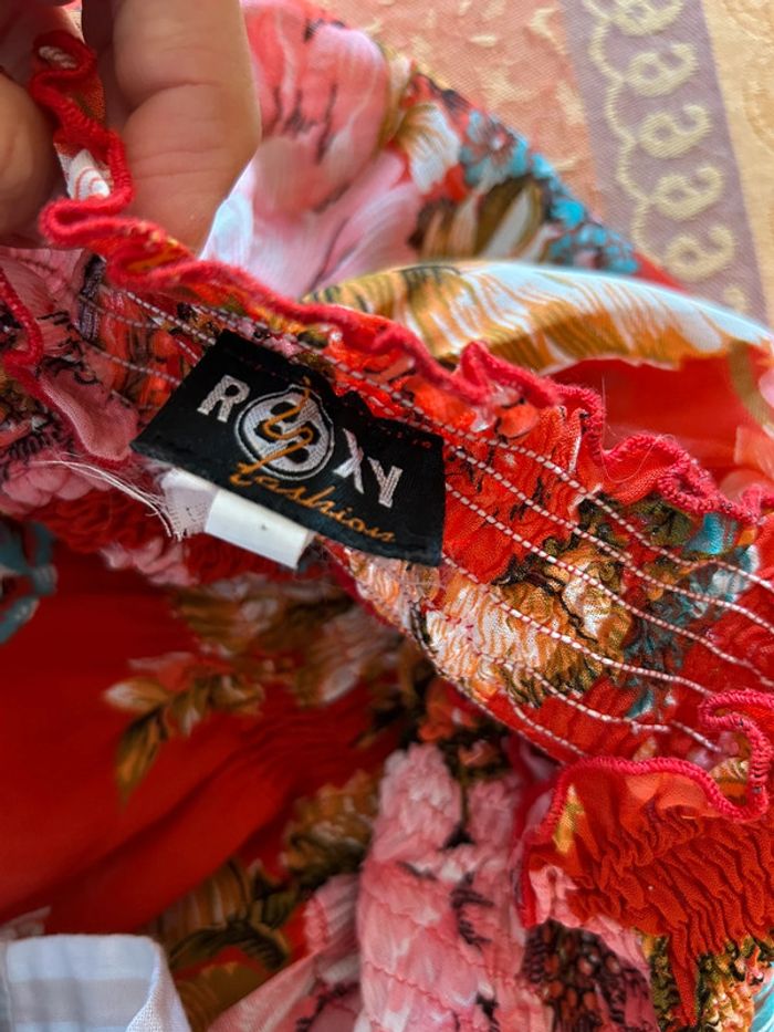 🌺 Longue jupe bohème fleurie hippie ROXY vintage 90s 00s gypsy long floral skirt🌺 - photo numéro 15