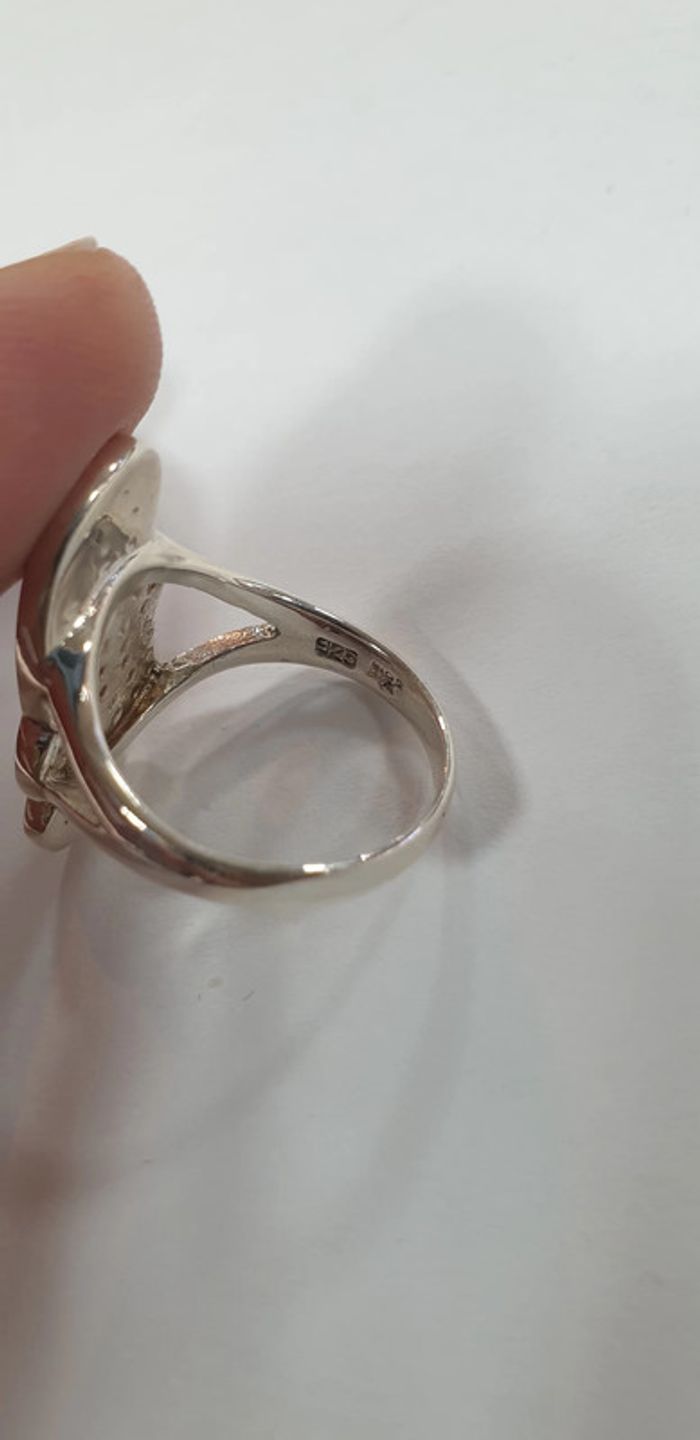 Neuve ! Très jolie bague coeur Argent 925 et nacre - photo numéro 5