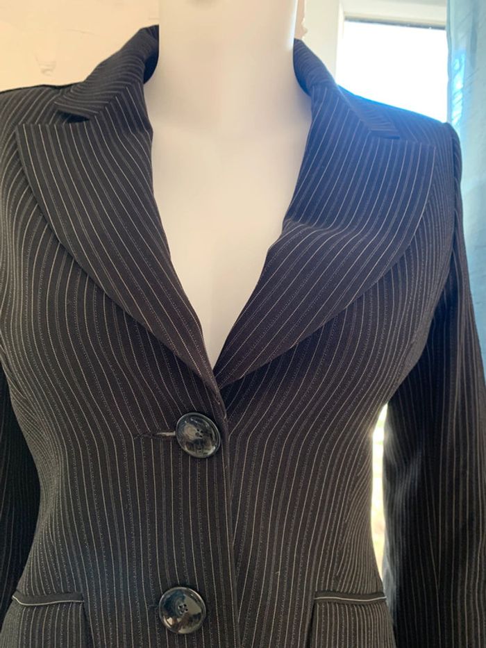 Blazer 1. 2 3 taille 38 noir fine rayure - photo numéro 3