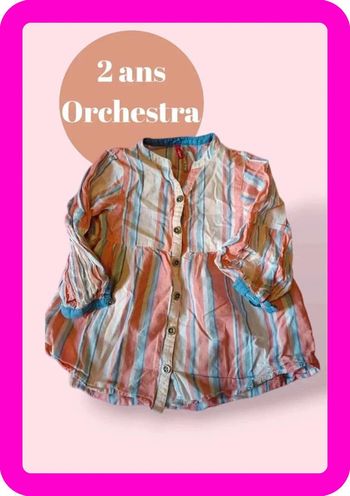 Chemisier longues manches fin marque Orchestra taille 2 ans (92 cm) en très bon état