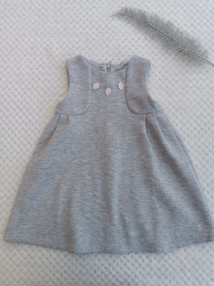 🔸Robe sans manches grise Obaïbi - 18 mois🔸