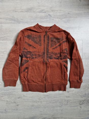 Gilet zippé zara boys 8 ans couleur brique