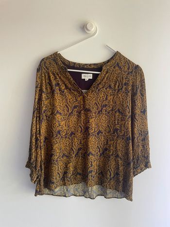 Blouse Maison 123 motifs et rayures métalliques - Taille 40