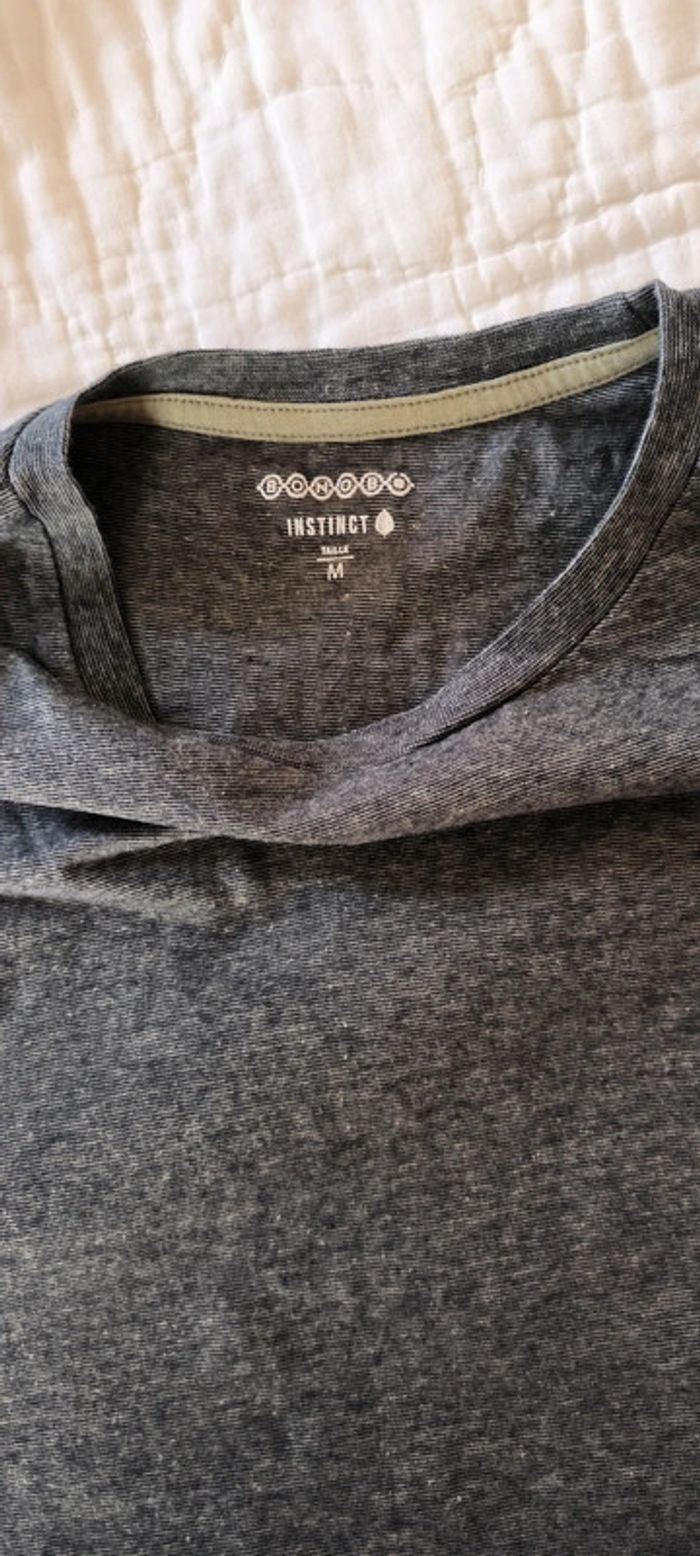 T-shirt bonobo parfait état kaki et vert foncé M - photo numéro 5