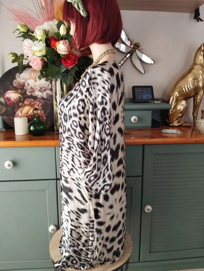 🐆Robe Légère Satin Imprimé Léopard Zara T36/38🐆 - photo numéro 8