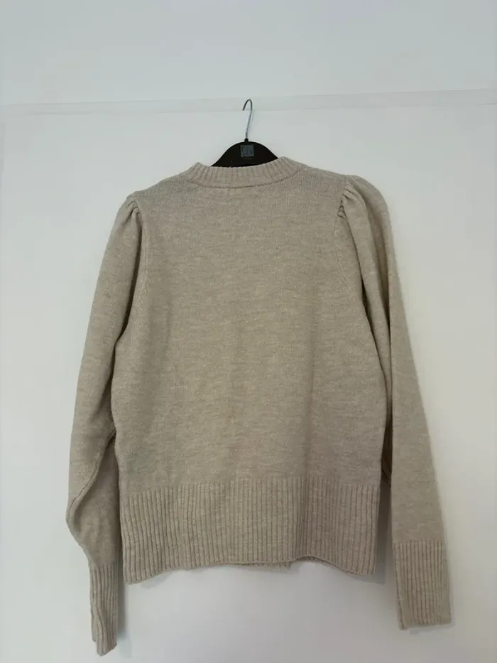 Pull beige/blanc H&M taille S - photo numéro 2