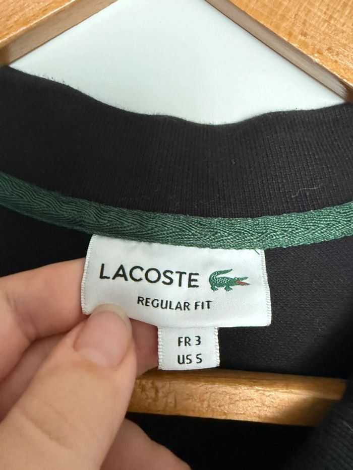 Polo noir Lacoste homme S ou 36 - photo numéro 4